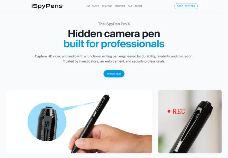 iSpyPens e-commerce design